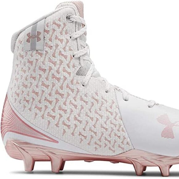 UNDER ARMOUR WOMENS ROSE GOLD WHITE HIGHLIGHT MC LACROSSE CLEATS SIZE 5.5 NWOT - Picture 12 of 15